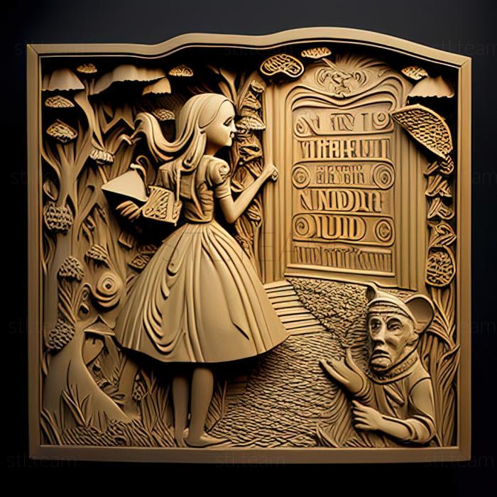 3D модель Приключения Алисы в стране чудес Льюис Кэрролл 1865РЕЛИ (STL)